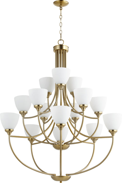 Quorum - 6059-15-80 - 15 Light Chandelier - Enclave - Aged Brass