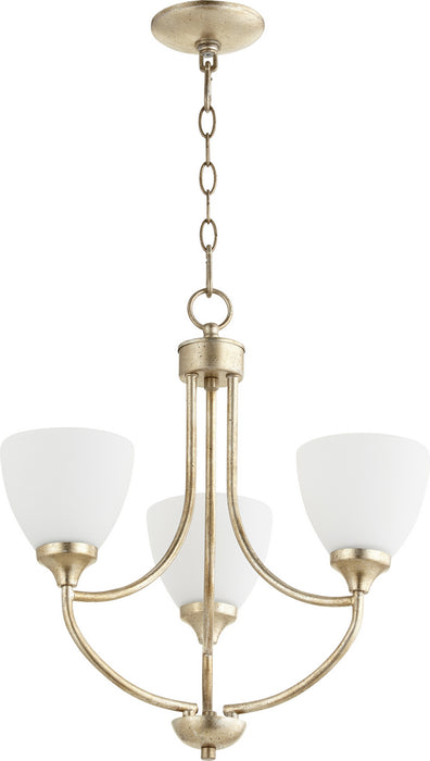 Quorum - 6059-3-60 - Three Light Chandelier - Enclave - Aged Silver Leaf