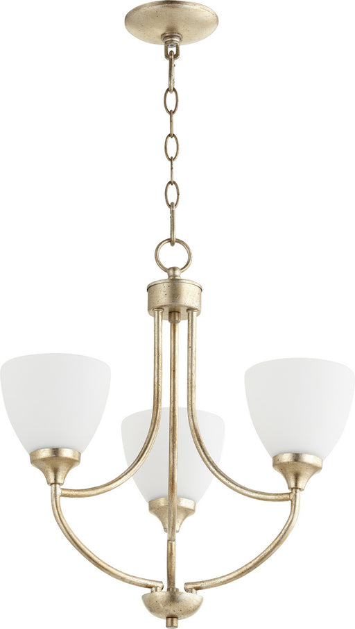 Quorum - 6059-3-60 - Three Light Chandelier - Enclave - Aged Silver Leaf