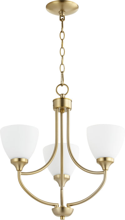 Quorum - 6059-3-80 - Three Light Chandelier - Enclave - Aged Brass