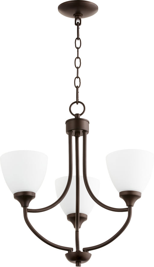 Quorum - 6059-3-86 - Three Light Chandelier - Enclave - Oiled Bronze