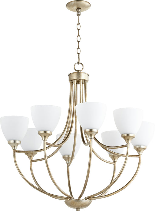 Quorum - 6059-8-60 - Eight Light Chandelier - Enclave - Aged Silver Leaf