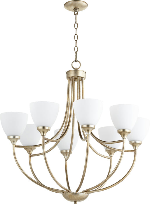 Quorum - 6059-8-60 - Eight Light Chandelier - Enclave - Aged Silver Leaf