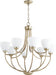 Quorum - 6059-8-60 - Eight Light Chandelier - Enclave - Aged Silver Leaf