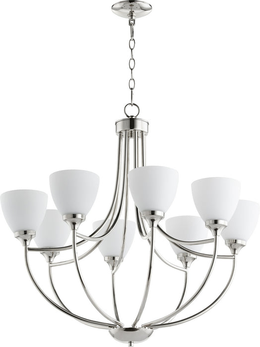 Quorum - 6059-8-62 - Eight Light Chandelier - Enclave - Polished Nickel
