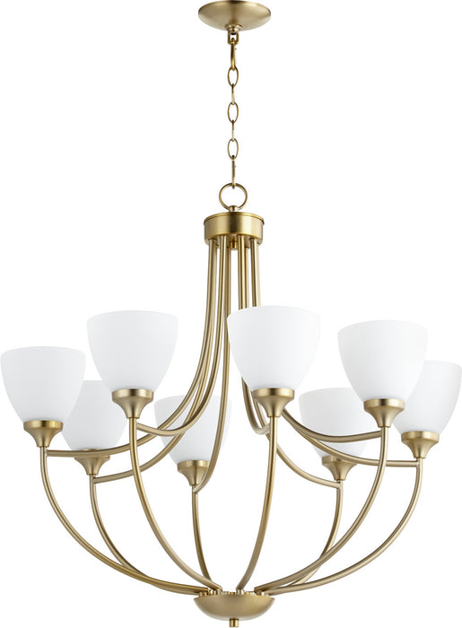 Quorum - 6059-8-80 - Eight Light Chandelier - Enclave - Aged Brass