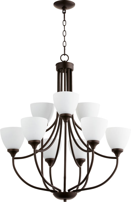 Quorum - 6059-9-86 - Nine Light Chandelier - Enclave - Oiled Bronze