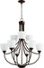 Quorum - 6059-9-86 - Nine Light Chandelier - Enclave - Oiled Bronze
