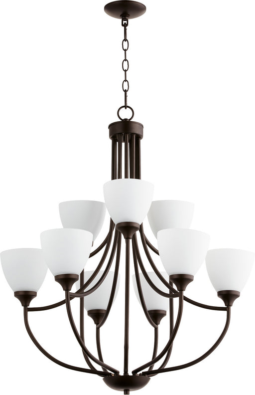Quorum - 6059-9-86 - Nine Light Chandelier - Enclave - Oiled Bronze