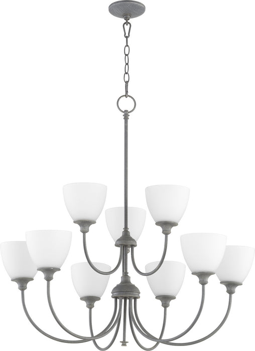 Quorum - 6109-9-17 - Nine Light Chandelier - Celeste - Zinc