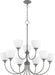 Quorum - 6109-9-17 - Nine Light Chandelier - Celeste - Zinc