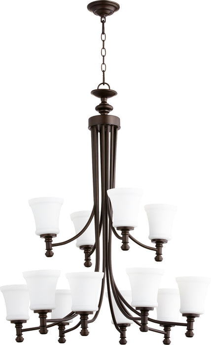 Quorum - 6122-12-86 - 12 Light Chandelier - Rossington - Oiled Bronze