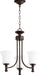 Quorum - 6122-3-86 - Three Light Chandelier - Rossington - Oiled Bronze