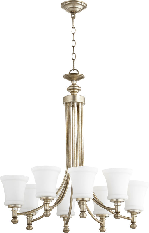 Quorum - 6122-8-60 - Eight Light Chandelier - Rossington - Aged Silver Leaf