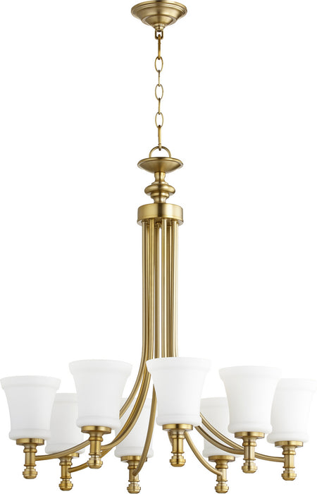 Quorum - 6122-8-80 - Eight Light Chandelier - Rossington - Aged Brass