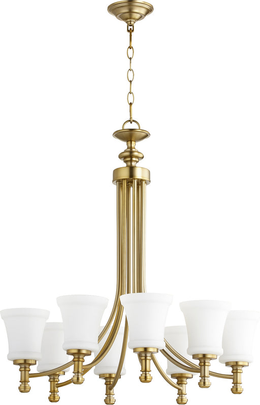 Quorum - 6122-8-80 - Eight Light Chandelier - Rossington - Aged Brass