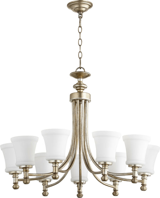 Quorum - 6122-9-60 - Nine Light Chandelier - Rossington - Aged Silver Leaf