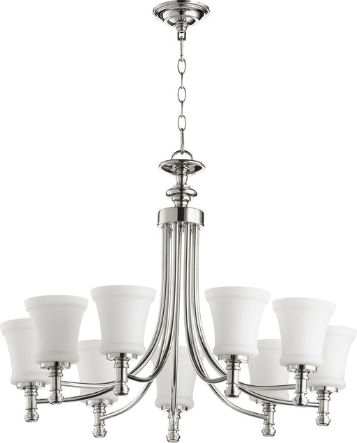 Quorum - 6122-9-62 - Nine Light Chandelier - Rossington - Polished Nickel