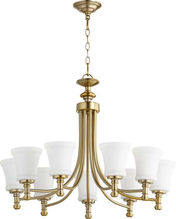 Quorum - 6122-9-80 - Nine Light Chandelier - Rossington - Aged Brass