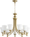 Quorum - 6122-9-80 - Nine Light Chandelier - Rossington - Aged Brass