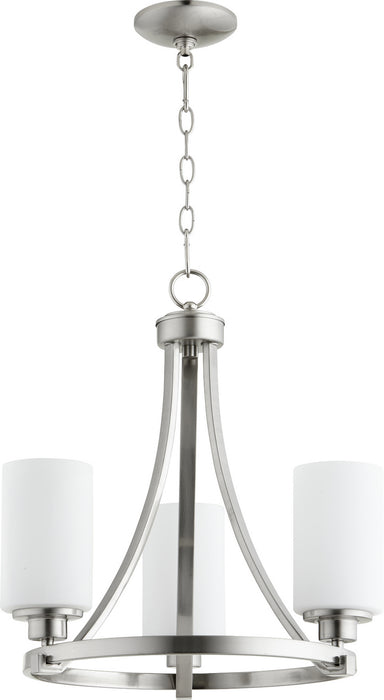 Quorum - 6207-3-65 - Three Light Chandelier - Lancaster - Satin Nickel