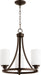 Quorum - 6207-3-86 - Three Light Chandelier - Lancaster - Oiled Bronze
