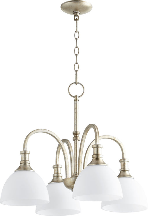 Quorum - 6211-4-60 - Four Light Chandelier - Richmond - Aged Silver Leaf