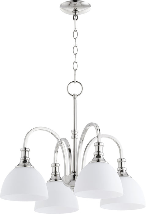 Quorum - 6211-4-62 - Four Light Chandelier - Richmond - Polished Nickel