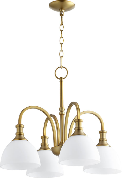 Quorum - 6211-4-80 - Four Light Chandelier - Richmond - Aged Brass