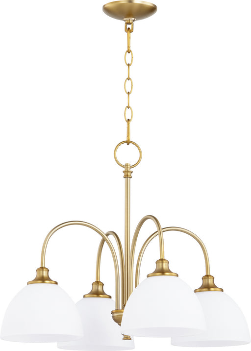 Quorum - 6409-4-80 - Four Light Chandelier - Celeste - Aged Brass