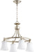 Quorum - 6422-4-60 - Four Light Chandelier - Rossington - Aged Silver Leaf