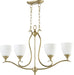 Quorum - 664-4-80 - Four Light Island Pendant - Flora - Aged Brass