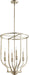 Quorum - 6711-4-60 - Four Light Entry Pendant - Richmond - Aged Silver Leaf