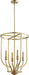 Quorum - 6711-4-80 - Four Light Entry Pendant - Richmond - Aged Brass