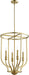 Quorum - 6711-4-80 - Four Light Entry Pendant - Richmond - Aged Brass