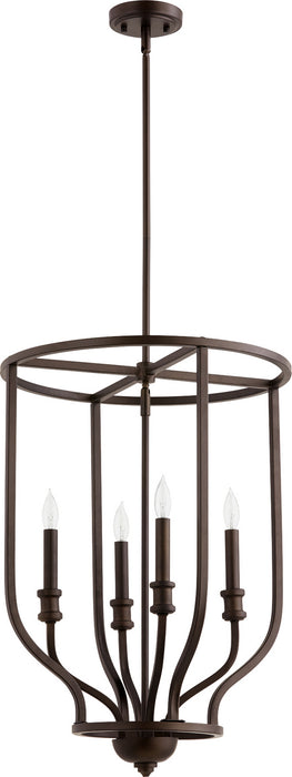 Quorum - 6711-4-86 - Four Light Entry Pendant - Richmond - Oiled Bronze