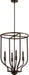 Quorum - 6711-4-86 - Four Light Entry Pendant - Richmond - Oiled Bronze