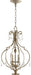 Quorum - 6714-3-60 - Three Light Entry Pendant - Ansley - Aged Silver Leaf