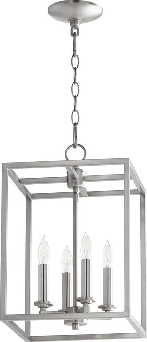 Quorum - 6731-4-65 - Four Light Entry Pendant - Satin Nickel