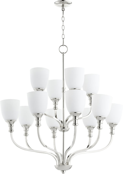 Quorum - 6811-12-62 - 12 Light Chandelier - Richmond - Polished Nickel