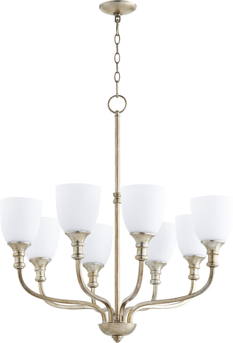 Quorum - 6811-8-60 - Eight Light Chandelier - Richmond - Aged Silver Leaf