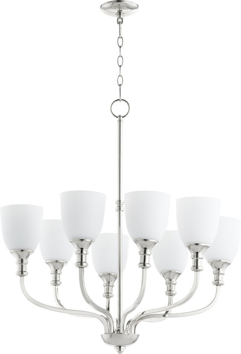 Quorum - 6811-8-62 - Eight Light Chandelier - Richmond - Polished Nickel