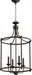 Quorum - 6822-4-86 - Four Light Entry Pendant - Rossington - Oiled Bronze