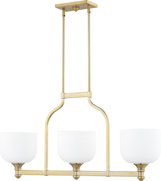 Quorum - 6911-3-180 - Three Light Island Pendant - Richmond - Aged Brass