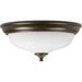 Progress Lighting - P350003-020-30 - One Light Flush Mount - LED Alabaster - Antique Bronze