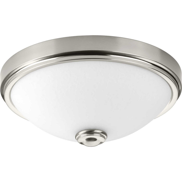 One Light Flush Mount from the LED Linen collection in Brushed Nickel finish