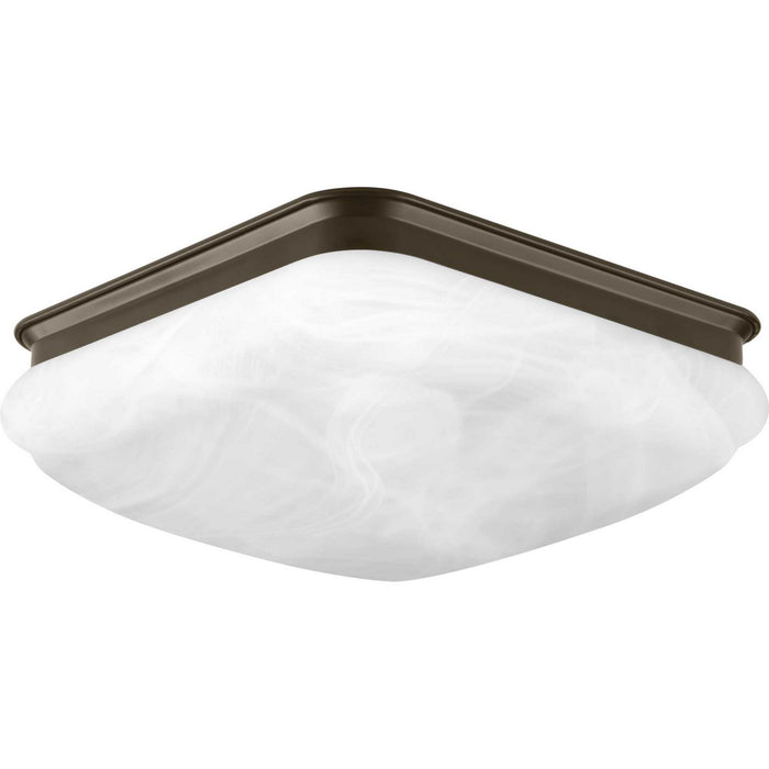 One Light Flush Mount from the LED Square Glass FM collection in Antique Bronze finish