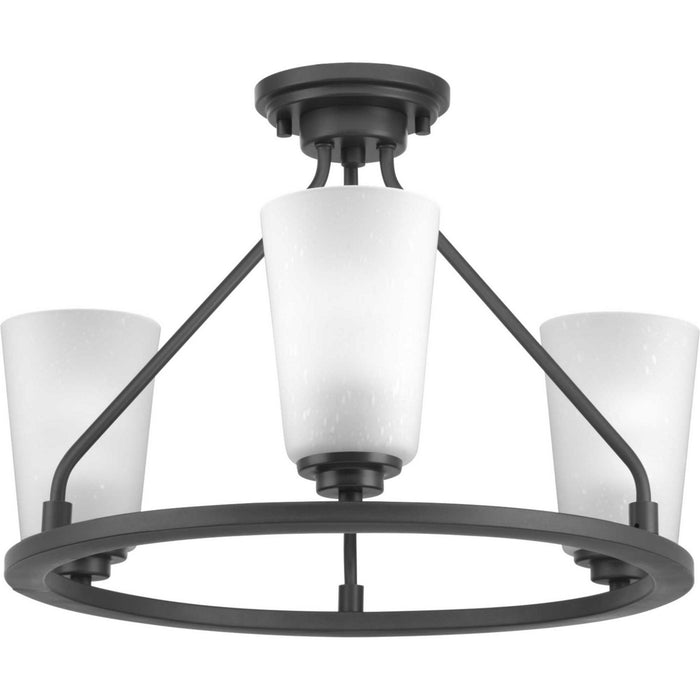 Three Light Semi-Flush Convertible from the Debut collection in Graphite finish