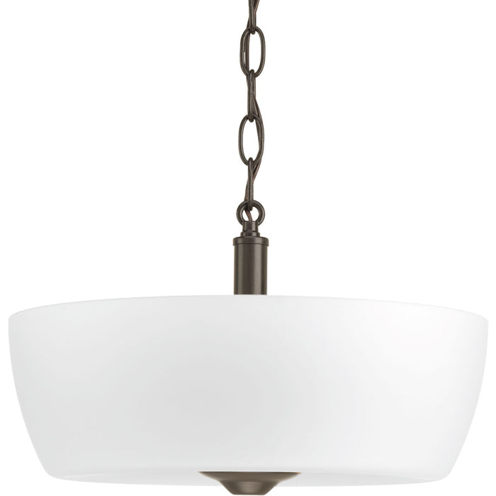 Two Light Semi-Flush Mount from the Leap collection in Antique Bronze finish