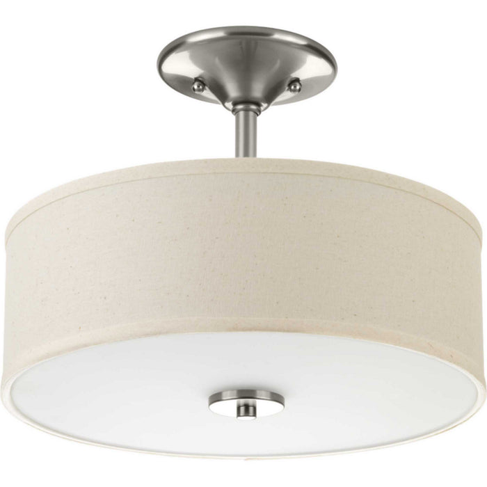 LED Semi-Flush Mount from the Inspire collection in Brushed Nickel finish
